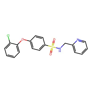 4-(2-chlorophenoxy)-N-(pyridin-2-ylmethyl)benzenesulfonamide structure
