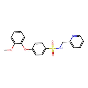 4-(2-methoxyphenoxy)-N-(pyridin-2-ylmethyl)benzenesulfonamide structure