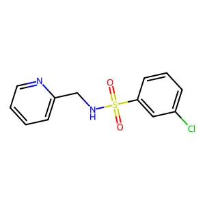 3-氯-N-(吡啶-2-yl甲基)苯磺酰胺 structure