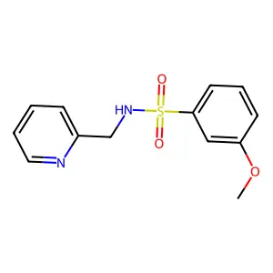 3-甲氧基-N-(吡啶-2-yl甲基)苯磺酰胺 structure