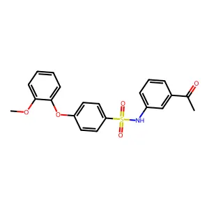 N-(3-acetylphenyl)-4-(2-methoxyphenoxy)benzenesulfonamide structure