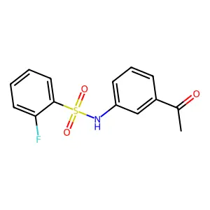 N-(3-乙酰基苯基)-2-氟苯磺酰胺 structure