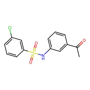 N-(3-acetylphenyl)-3-chlorobenzenesulfonamide structure
