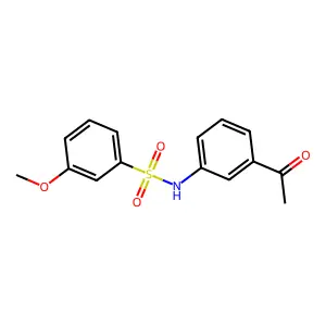 N-(3-乙酰基苯基)-3-甲氧基苯磺酰胺 structure