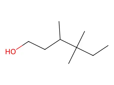 3,4,4-Trimethylhexan-1-ol structure