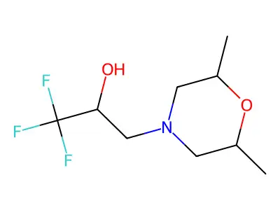 3-(2,6-Dimethylmorpholino)-1,1,1-trifluoro-2-propanol structure