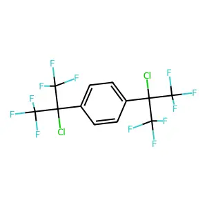 1,4-Bis(2-chloro-1,1,1,3,3,3-hexafluoropropan-2-yl)benzene structure