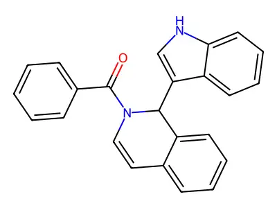 Isoquinoline, 2-benzoyl-1,2-dihydro-1-(1H-indol-3-yl)- structure