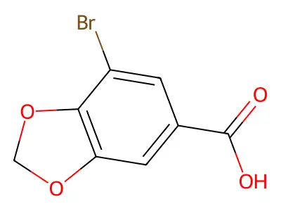 7-Bromo-1,3-dioxaindane-5-carboxylic acid structure