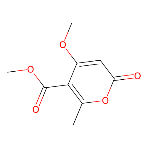 2H-Pyran-5-carboxylic acid, 4-methoxy-6-methyl-2-oxo-, methyl ester structure