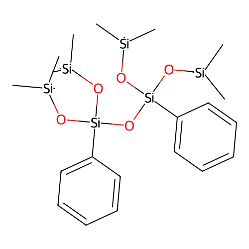 Tetrasiloxane, 3,5-bis((dimethylsilyl)oxy)-1,1,7,7-tetramethyl-3,5-diphenyl- structure