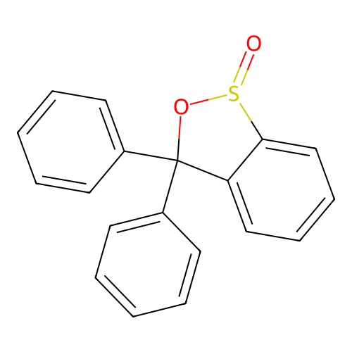 3,3-diphenyl-3H-2,1-benzoxathiole 1-oxide structure