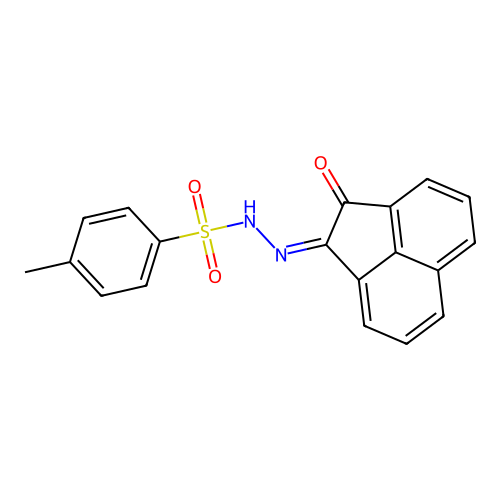 4-methyl-N-[(Z)-(2-oxoacenaphthylen-1-ylidene)amino]benzenesulfonamide structure