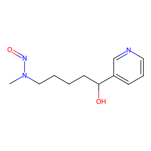 [5-(Methylnitrosamino)-1-(3-pyridyl)-1-pentanol structure