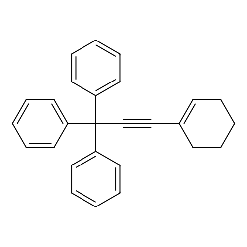 [3-(Cyclohexen-1-yl)-1,1-diphenylprop-2-ynyl]benzene structure