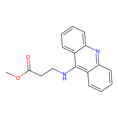 3-(Acridin-9-ylamino)-propionic acid methyl ester structure