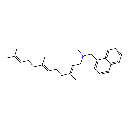2,6,10-Dodecatrienylamine, N-(alpha-naphthylmethyl)-N,3,7,11-tetramethyl- structure