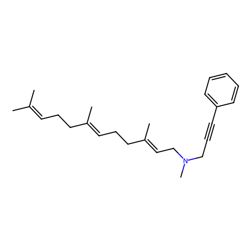 2,6,10-Dodecatrienylamine, N-(3-phenylprop-2-ynyl)-N,3,7,11-tetramethyl- structure