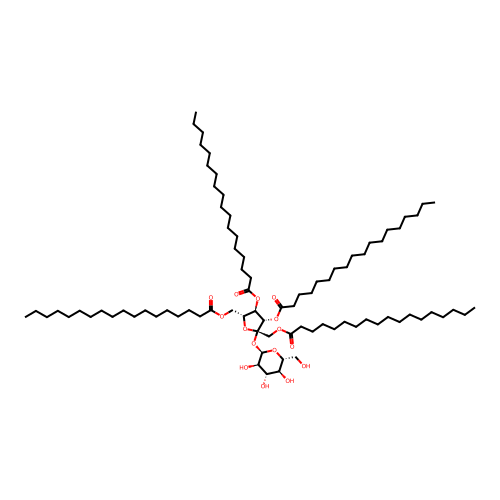 stearoyl(-1)[stearoyl(-3)][stearoyl(-4)][stearoyl(-6)]Fruf(b2-1a)Glc structure