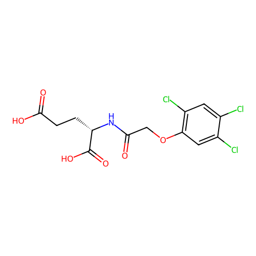 N-((2,4,5-Trichlorophenoxy)acetyl)-L-glutamic acid structure