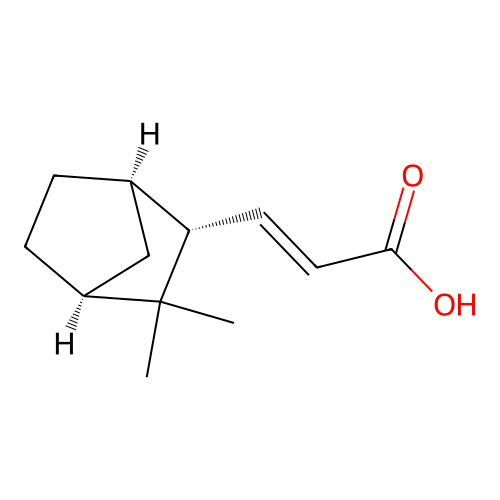 (1alpha,2alpha,(E),4alpha)-3-(3,3-Dimethylbicyclo(2.2.1)hept-2-yl)acrylic acid structure