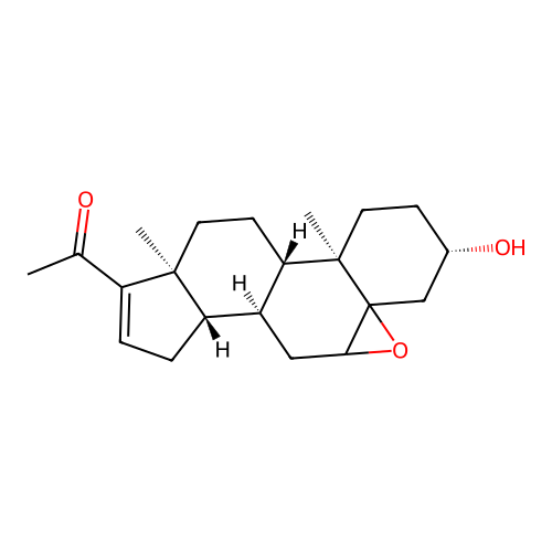 5beta,6beta-Epoxy-3beta-hydroxypregn-16-en-20-one structure