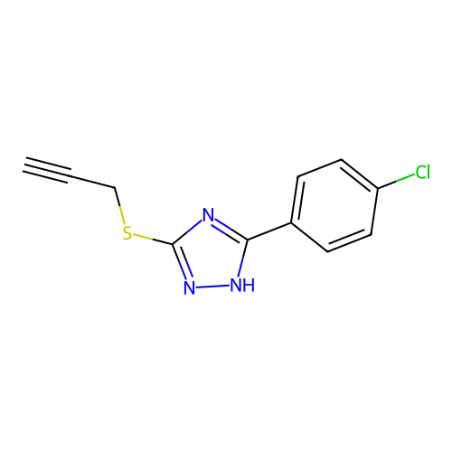 3-(4-Chlorophenyl)-5-(propargylthio)-1H-1,2,4-triazole structure