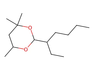 2-Heptan-3-yl-4,4,6-trimethyl-1,3-dioxane structure