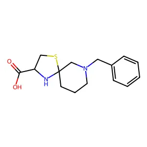 7-Benzyl-1-thia-4,7-diazaspiro[4.5]decane-3-carboxylic acid structure