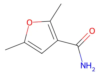 2,5-Dimethyl-3-furamide structure