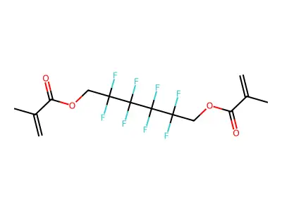 2,2,3,3,4,4,5,5-Octafluoro-1,6-hexyl dimethacrylate structure