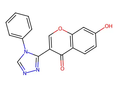 7-hydroxy-3-(4-phenyl-4H-1,2,4-triazol-3-yl)-4H-chromen-4-one structure
