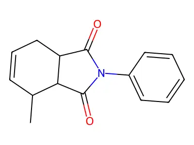 1H-Isoindole-1,3(2H)-dione, 3a,4,7,7a-tetrahydro-4-methyl-2-phenyl- structure