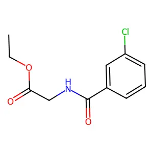 (3-Chloro-benzoylamino)-acetic acid ethyl ester structure