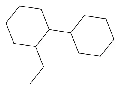 1,1'-Bicyclohexyl, 2-ethyl-, cis- structure