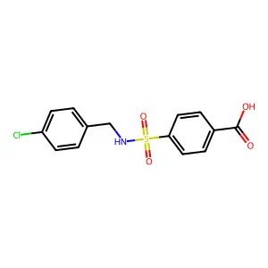 Benzoic acid, 4-[[(4-chlorophenyl)methylamino]sulfonyl]- structure