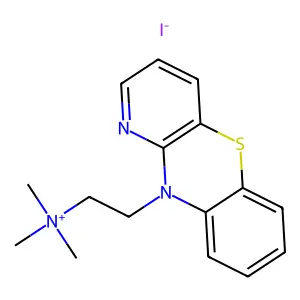 Ammonium, (2-(10H-pyrido(3,2-b)(1,4)benzothiazin-10-yl)ethyl)trimethyl-, iodide structure