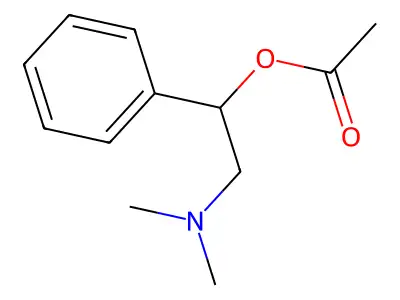 Phenethylamine, beta-acetoxy-N,N-dimethyl- structure
