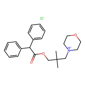 2,2-Dimethyl-3-(morpholin-4-yl)propyl diphenylacetate--hydrogen chloride (1/1) structure