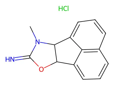 Acenaphth(1,2-d)oxazole, 6b,9a-dihydro-8-imino-9-methyl-, hydrochloride structure
