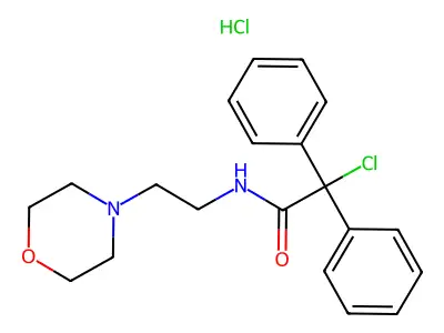 Acetamide, 2-chloro-2,2-diphenyl-N-(2-morpholinoethyl)-, hydrochloride structure