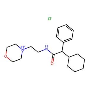 Acetamide, 2-cyclohexyl-N-(2-morpholinoethyl)-2-phenyl-, hydrochloride structure