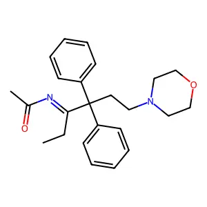 N-(4,4-Diphenyl-6-morpholino-3-hexylidene)acetamide structure