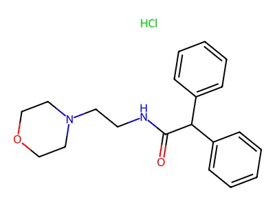 Acetamide, 2,2-diphenyl-N-(2-morpholinoethyl)-, hydrochloride structure