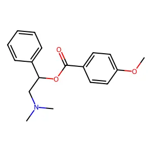 2-(Dimethylamino)-1-phenylethyl 4-methoxybenzoate structure