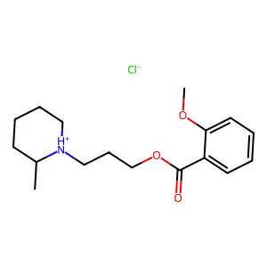 3-(2-Methylpiperidin-1-yl)propyl 2-methoxybenzoate--hydrogen chloride (1/1) structure
