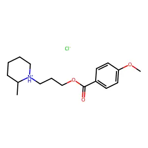 3-(2-Methylpiperidin-1-yl)propyl 4-methoxybenzoate--hydrogen chloride (1/1) structure