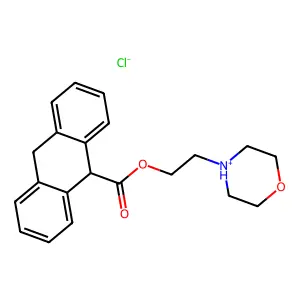 9-Anthroic acid, 9,10-dihydro-, (2-morpholinoethyl) ester, hydrochloride structure