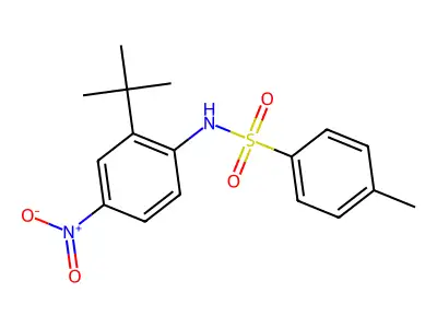 N-{2-tert-butyl-4-nitrophenyl}-4-methylbenzenesulfonamide structure