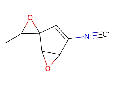 1-Oxaspiro(2.4)hept-4-ene-5-carbonitrile, 6,7-epoxy-2-methyl- structure